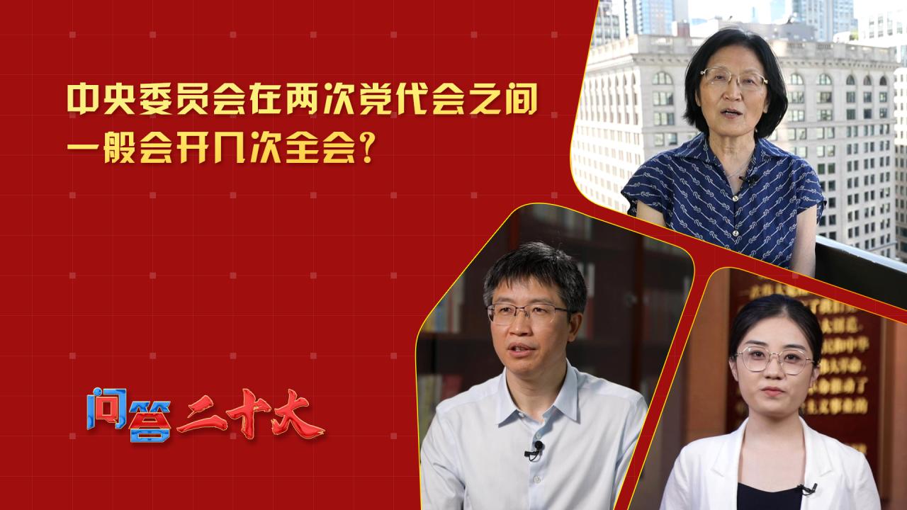中央委員會(huì)在兩次黨代會(huì)之間一般會(huì)開(kāi)幾次全會(huì)？